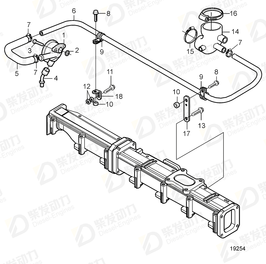 volvo penta Hose clamp 20450715 Drawing volvo penta Hose clamp 20450715 Drawing